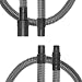 Produktbild PRIMEBAG Gewebeschlauch-Set passend für alle Zyklon Abscheider 50mm Anschluss und Nass-/Trockensauger 58mm z.B. Flex Hecht Festool Makita Top Craft Schlauch mit innenliegender Stahlfeder (4 Meter)