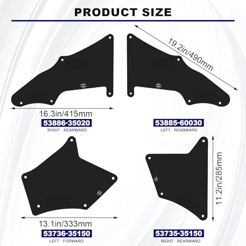 Image of Rubber Splash Guard Fender Liner Shields Inner Mud Flaps For Toyota 4 Runner 2003-2020 FJ Cruiser 2007-2014 Land Cruiser Prado 2003-2019 for Lexus GX460 GX470 Replaces 53735-35150, 53886-35020