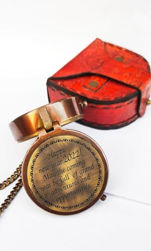Brújula personalizada de latón grabada, regalo para padrinos, brújula personalizada miniatura 2