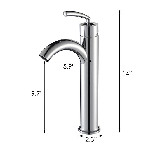 Elite Tempered Bathroom Glass Vessel Sink With Silver Wrinkles Pattern & Single Lever Chrome Faucet #TOP4