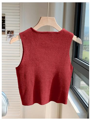 Image of Milumia Women's Bow Front Sweater Vest Cut Out Knit Tank Top