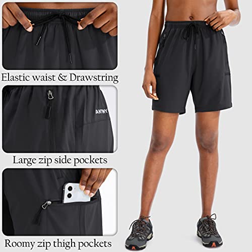 Santiny Women'S Hiking Cargo Shorts Quick Dry Lightweight Summer Shorts For Women Travel Athletic Golf With Zipper Pockets thumb #3