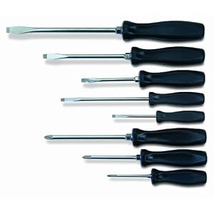 Williams 8-Piece Endurogrip Multi-Size Screwdriver Set, Keystone Slots Hex Bolster & Phillips, Comfort Grip Prevents Slippage, Extra Strength Steel Chrome Blades