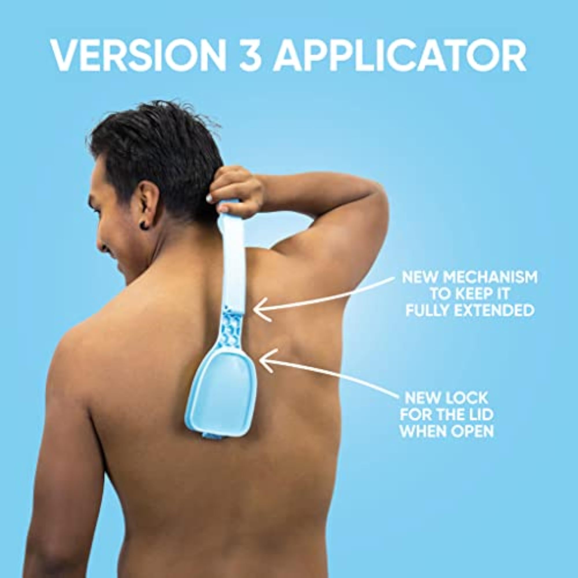 Lotion Applicator for Back & Body for Sunscreen, Self Tan and Medical