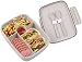 BRIGENIUS Bento Lunch Box For Kids Adults With 5 Compartment, Leakproof, Microwave Dishwasher Safe, Healthy BPA Free (Fork & Spoon INCLUDED)