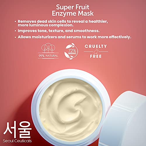 Korean Skin Care Fruit Enzyme Mask – Korean Face Mask K Beauty Face Masks Skincare Contains Skin Brightening Papaya + Pineapple + Pomegranate Extremely Effective Natural Korean Beauty Face Mask 2Oz #TOP1