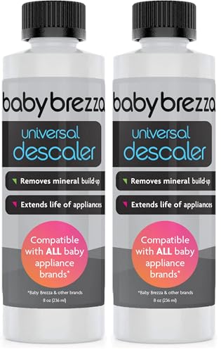 Image of Baby Brezza Descaler 8 oz. Made in USA. Universal Descaling Solution for Brezza and Other Baby Appliances. Removes Mineral Build-up and extends Your Machine’s lifespan (Pack of 2)