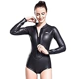 UR MAX BEAUTY 3 Mm Neopren-Neoprenanzug Für Damen, Langarm-Tauchanzug Mit Reißverschluss, Schnorcheln, Tauchen, Surfen,L