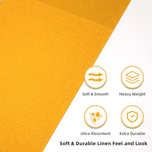 Kammak 7KPSP192N Dinner Napkins Disposable Cloth Like Paper Napkins With Pocket 100 Pack Mustard Yellow Wedding Napkins Reception Guest Hand Towels thumb #5