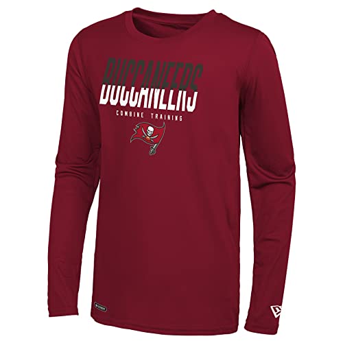 New Era NFL Men's Split Line Long Sleeve T-Shirt, Tampa Bay Buccaneers, X-Large