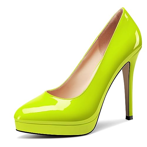 Image of Castamere Womens High Heels Platform Pumps Slip-on Stilettos 12CM Heel Office Dress Shoes
