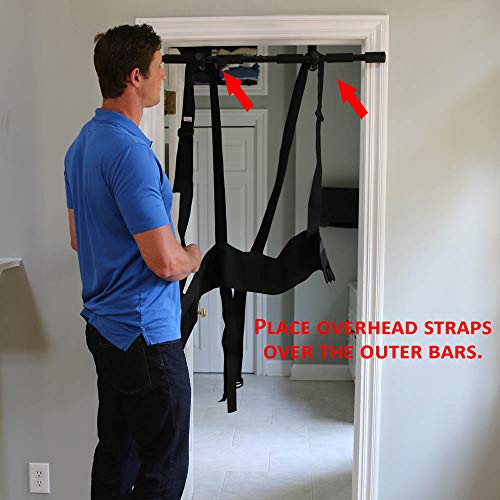 Sit and Decompress Back Stretcher 3 Minutes A Day Lumbar Traction Spinal Decompression - Inversion Table Alternative (Large Harness No Bar) - Image 5