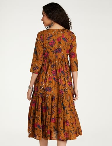 Image of Biba Women Printed Mix and Match Below The Knee Dress