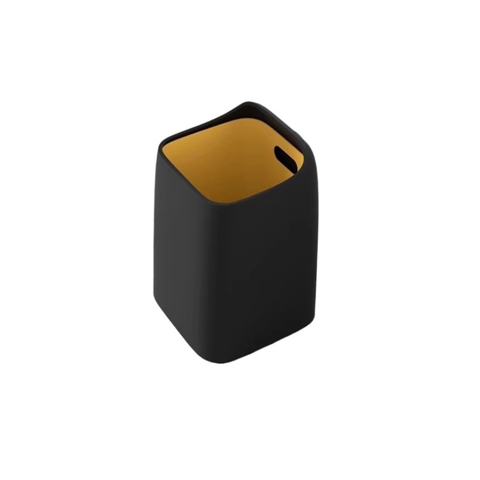 Pattumiera da bagno Bidoni della spazzatura for la casa Soggiorno Cucina Bagno Luce Vento di lusso Doppio strato Ufficio Alto valore di colore Bidoni della spazzatura per interni(Nero,Piccolo)