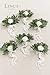 Ling's moment Artificial Bridesmaid Bouquets Set of 6 Eucalyptus Wedding Flower Bouquets White Floral Bouquet Bridal Bouquets with Ribbon Ceremony,Anniversary,7-inch Diameter