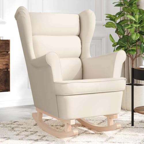 Vetnasa Silla Mecedora de Lino 74x90x102 cm Mobiliario, Sillas, Sillones 25,2 KG