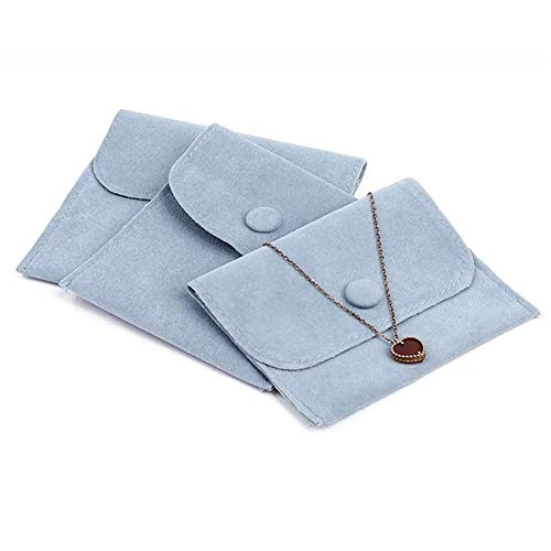 Evita arañazos con estas bolsas de joyería de terciopelo con botón protector 4