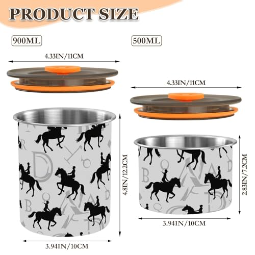 Envase hermético para café de acero inoxidable 900 ml miniatura 2
