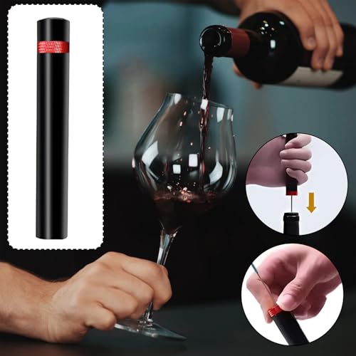 Korkenzieher Druckluft,Weinöffner Druckluftkorkenzieher,2-In-1 Luftdruck Weinöffner, Weinflaschenöffner,Tragbarer Reisetaschen-Luftdruckpumpe,Für Zuhause,Restaurant,Weinliebhaber