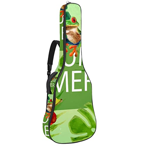 Hondank Housse imperméable pour guitare acoustique avec double bandoulière et poche Motif grenouille d’été Vert tropical… - Les Beatles, Paul McCartney, John Lennon, RIngo Starr, George Harrison Hondank Housse imperméable pour guitare acoustique avec double bandoulière et poche Motif grenouille d'été Vert tropical…