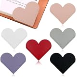6 piezas marcapaginas personalizado, marcapáginas de cuero con forma de corazón, marcapáginas en las esquinas, bonitos marcapáginas para los amantes de la lectura