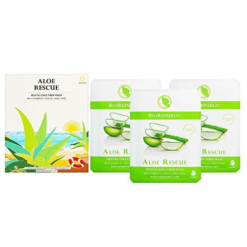 BioRepublic Aloe Rescue Revitalizing Fiber Mask Contains 3 Masks