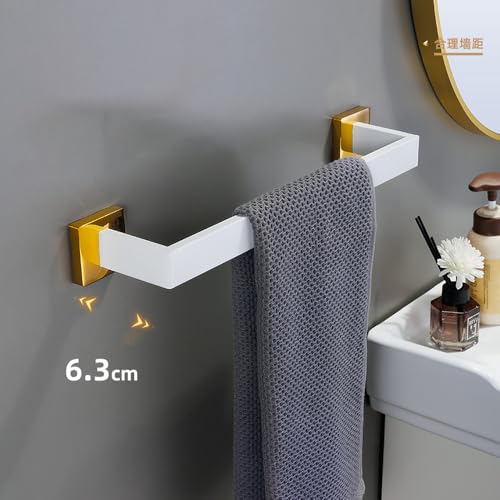 Ensemble d'accessoires de salle de bain or blanc en inox durable