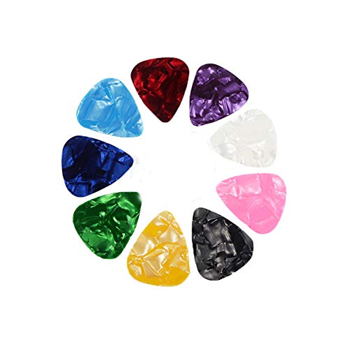 Púas de guitarra para guitarra Elegante púas de guitarra de nailon de colores Accesorios de guitarra Color aleatorio 10 piezas Conveniente y resistente