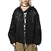Kelxjia Zip Up Hoodies Y2k Jacket Graphic Gothic Jackets Grunge Cross Hoodie Baggy Streetwear Emo Sweater Aesthetic Clothes(Black1,XL)