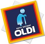 Punkcards - Divertida tarjeta de cumpleaños para mujer - 'Happy Birthday Oldi' - Tarjeta de humor...