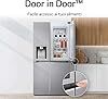 LG GSJV71PZTF Frigorifero Americano Side by Side Total No Frost con Congelatore, 635 L, Dispenser Acqua e Ghiaccio, Door Cooling, Linear Cooling, Door-in-Door - Frigo Smart con Wi-Fi e Freezer