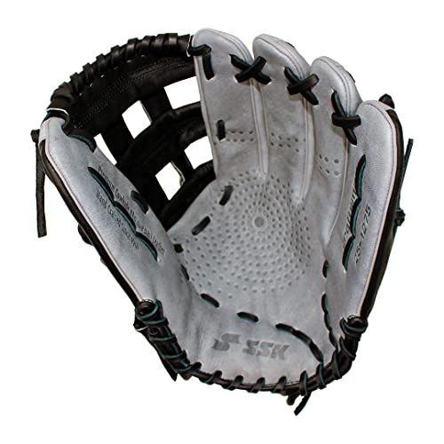 Ssk Z5 Craftsman Outfield Baseball Glove – Deep Pocket 12.25" - 12.5” - 12.75” – Right & Left Hand Throw (Grey/Black - H Web, 12.75" - Right Hand Throw) #TOP2