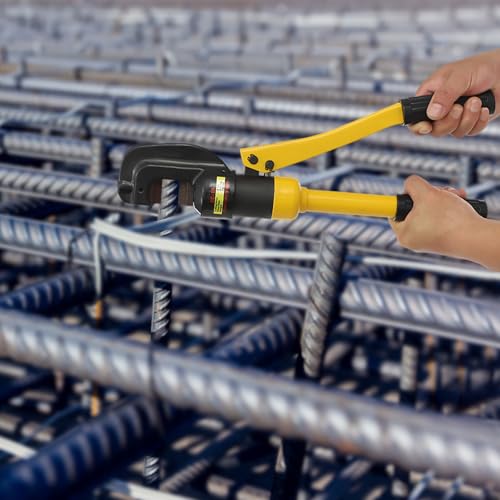 Portable 8t Hydraulic Cutter Steel Cutter,Hydraulic Bolt Cutter 4mm-16mm W/Case & Hex Key,C-Shaped Head,0.16-0.63 Inches Cutting Range,For Making Roll Cages,Frames,Furniture