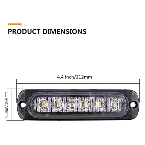 Luces LED estroboscópicas para evitar colisiones con luz intermitente ámbar 3