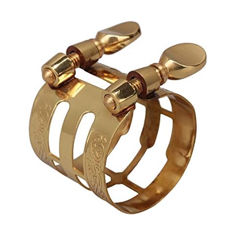 BQLZR Alto Sax Mouthpiece Ligature Gold Cover