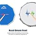 EASTROCK Practice Drum Pad, 12 Inches Double Sided Slient Rubber Drum Practice Pad, Rubber Dumb Drum for Beginners (White+Blue)