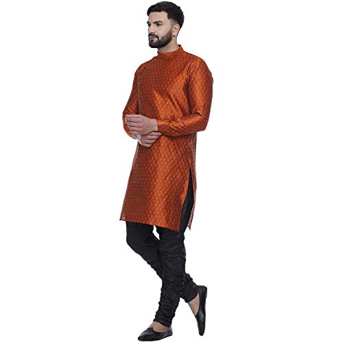 Image of Veera Paridhaan Men's Ethnic Jacquard Printed Long Straight Kurta