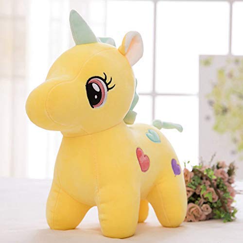BESTIES Soft Toys Long Soft Lovable Huggable Cute Giant Life Size Teddy Bear Washable 100% Child Safe Best for Birthday Gift (Yellow, Yellow Unicorn 36CM) (B097N93DFL) Amazon Price History, Amazon Price Tracker