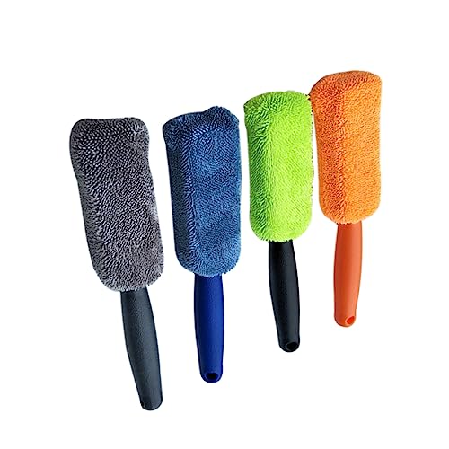 MAGICLULU - MAGICLULU 4 Pièces Brosse pour Voiture Et Moto Nettoyage Pneus Et Jantes Accessoire Auto Brosse De Nettoyage pour Roues Et Pneus De Voiture
