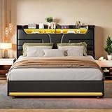 chambre a coucher complete adulte pas cher belgique Éclairage LED Intégré: Faites de vos nuits une expérience lumineuse unique grâce à une bande LED multicolore et un mode musical contrôlable via une application mobile. Notez que ce mode musical n'inclut pas de diffusion de musique.