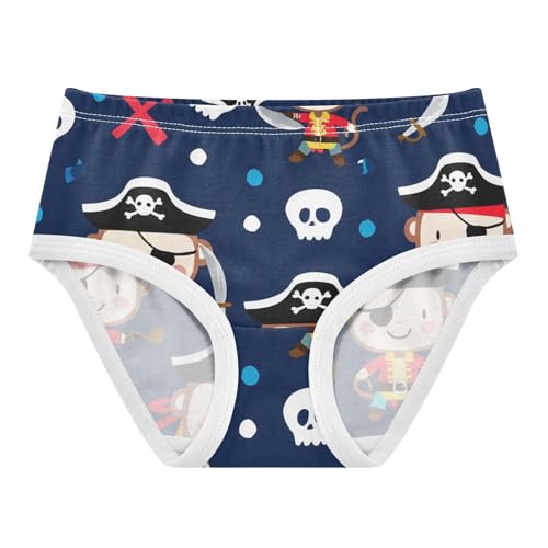Cute Cartoon Monkeys Blue Toddler Underwear Custom 2t Cotton Little Girl Panties Stylish Kids Undies Briefs