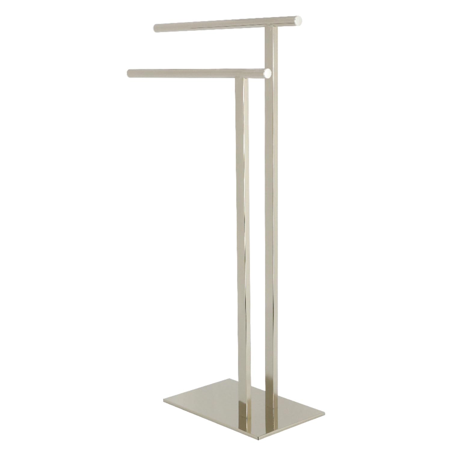 Kingston Brass SCC6036 Edenscape 32-7/16" Freestanding Pedestal 2-Tier L-Shape Towel Rack, 17-13/16'' (L) x 7-7/8'' (W) x 32-7/16'' (H), Polished Nickel