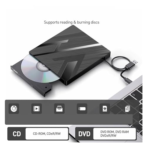 Lecteur optique externe multifonction 5 en 1 double interface USB C - 7