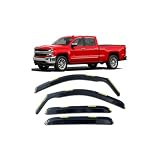 Window Visors Rain Guards Sun Shade Vent Deflector for 07-13 Silverado & Sierra 1500, 07-14 Silverado & Sierra 2500 HD 3500 HD Crew Cab, Yukon XL & Suburban 1500, Avalanche Truck Accessories