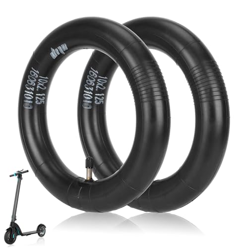 HPGAAVD Chambre à Air de 10 x 2,125 pour Trottinette Électrique, 10 Pouces Double Épaisseur Chambre à Air pour Ninebot F Series/Xiaomi4, 10 pouces Scooter...