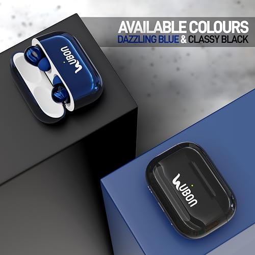 Image of UBON Bt-160 True Wireless Earbuds Upto 26H Playtime, Noise Isolation Touch Operations Bluetooth Headset Black - in Ear