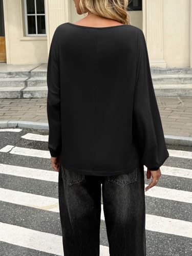 Cicy Bell Womens Oversized Off The Shoulder Tops Fall Casual Lantern Long Sleeve T Shirts Trendy Loose Fit Tunics4