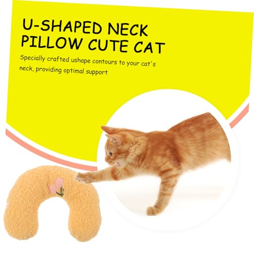Almohada forma U para gatos con soporte de cuello para dormir mejor 4
