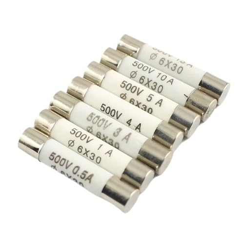 Fusible en céramique domestique 5 pièces RO58 6x30mm 500V 0,5a-30a coup rapide BS1362
