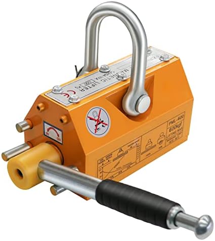 Ryan 1320Lbs Permanent Lift Magnets with Release, 600KG Steel Magnetic Lifter, Lifting Magnet with Strong Neodymium Magnets